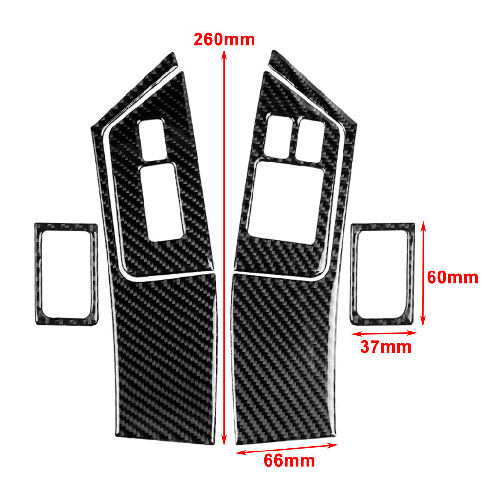 6¢ª Door Window Lift Switch Button Panel Cover Trim for Nissan GTR R35 08-16 RHD