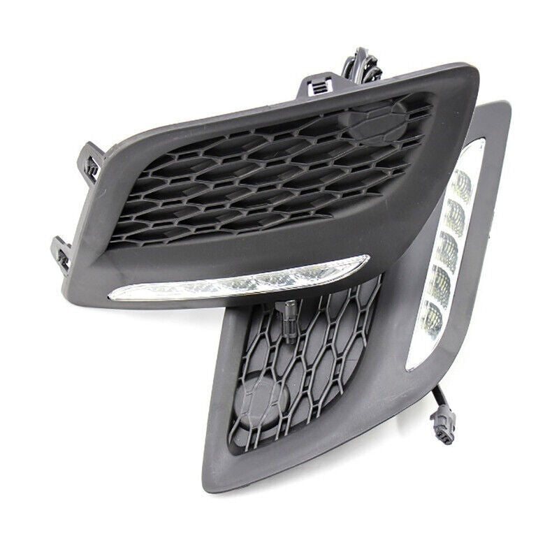 A pair of LED daytime running lights and fog lights for Volvo XC60 (approximately 2011, 2012, and 2013 models).