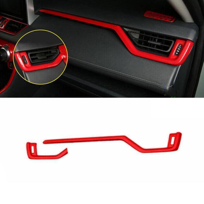 for Toyota RAV4 2019-2024 Red Console Dashboard Stripe air outlet Cover Trim 2X