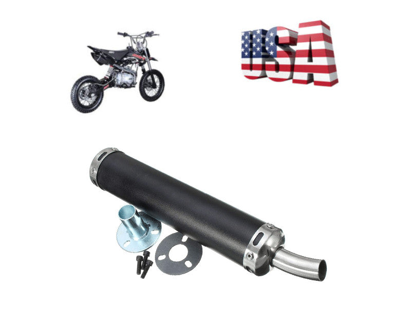 22mm Exhaust Pipe Muffler For Motorcycle Street Dirt Bike ATV black