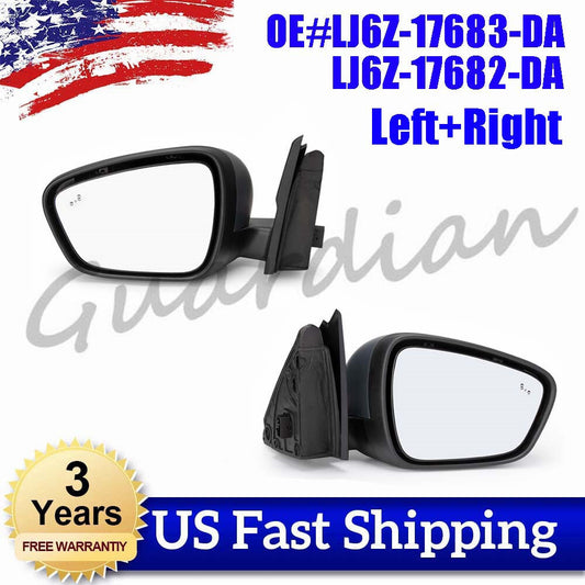 1 pair of LJ6Z-17682-DA LJ6Z-17683-DA left + right side mirrors suitable for Ford Escape 20-23
