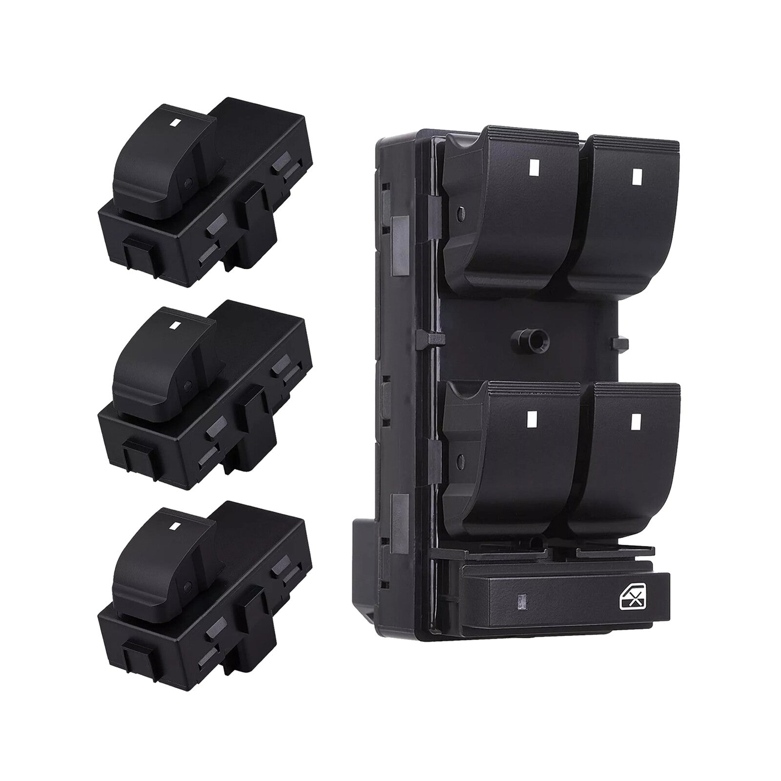 For 07-13 for Chevy Silverado for GMC Driver Side 3x Passenger Power Window Switch SetIk