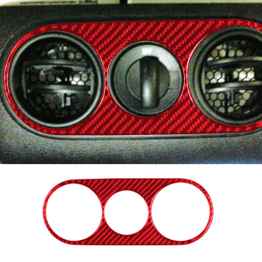 Red Carbon Fiber Rear Air Vent Outlet Panel Trim Cover for Ford F150 2004-2008