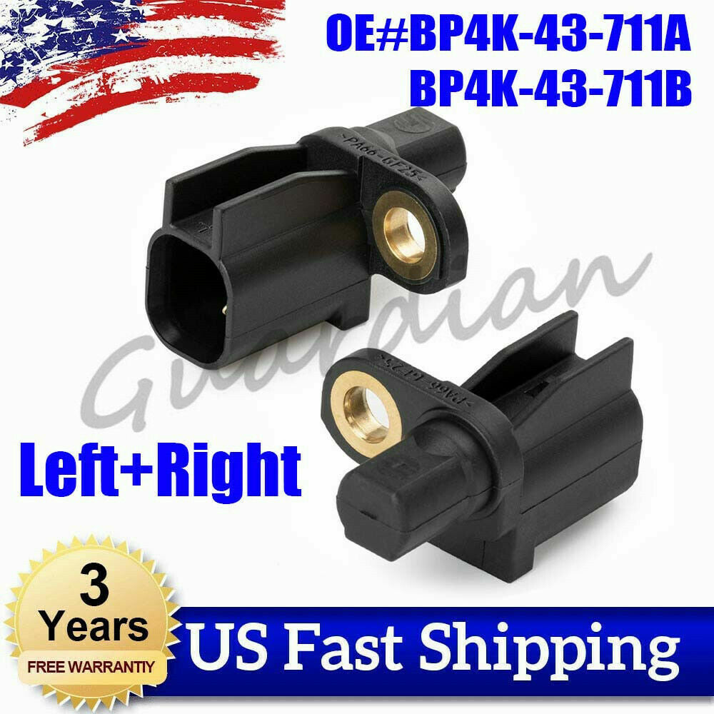 2-pack BP4K-43-711A BP4K43711B Rear ABS Wheel Speed Sensor L+R Kit for Volvo and for Ford