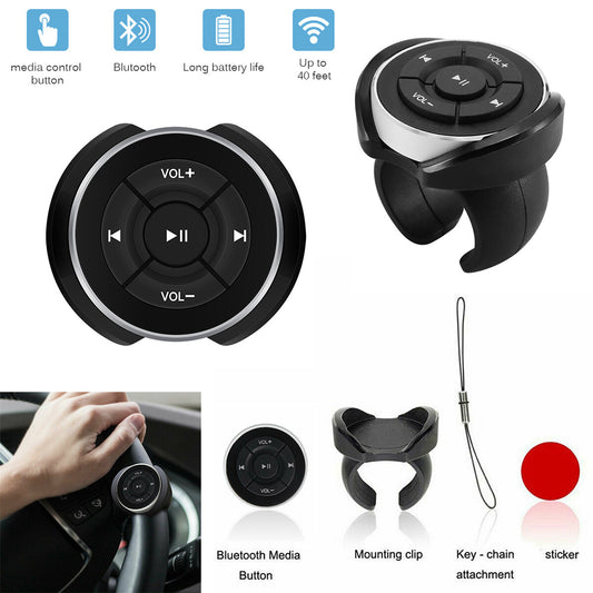 Universal Wireless Bluetooth Media Car Steering Wheel Remote Control Buttons