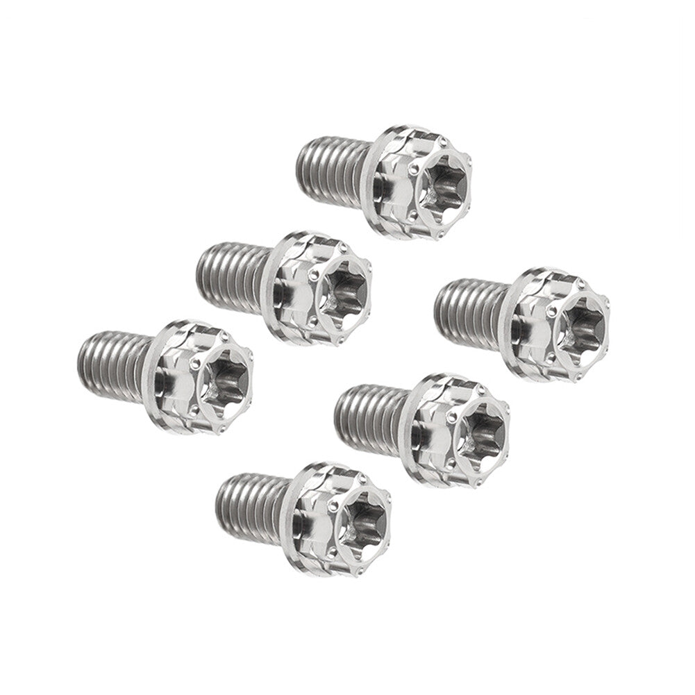 6pcs Bolts Torx Head Flange Screws M8x10mm For Motorcycle Bike