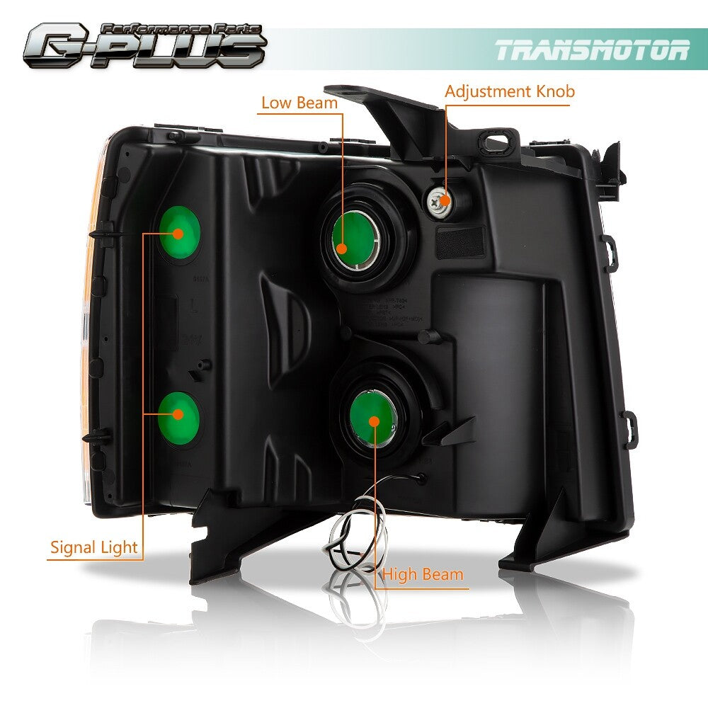 2007-2014 LED DRL (Red, Purple, Red) LEDs in black, yellow, white, green, white, red ...