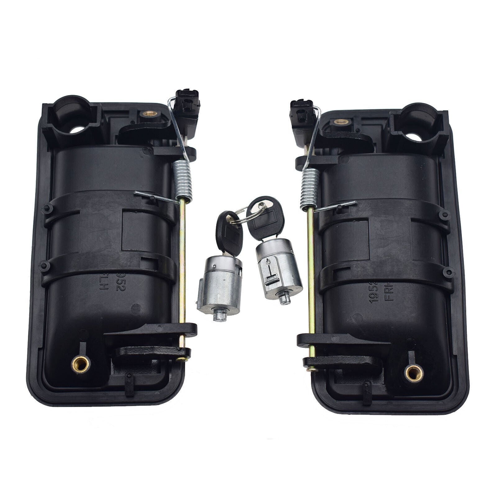 for Chevrolet for GMC Pair Front Exterior Door Handles + Ignition Lock Cylinder Set
