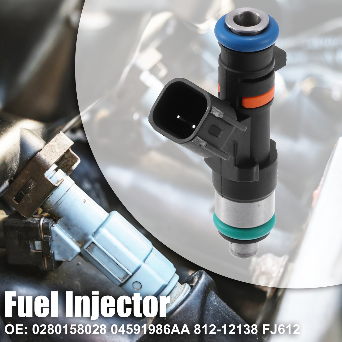0280158028 04591986AA 812-12138 Fuel Injector Nozzle Flow Matched for Dodge