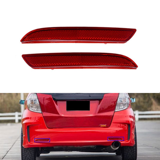 Pair Rear Reflector Rear Fog Light Brake Lamp for HONDA FIT JAZZ 12-14 GE6 GE8