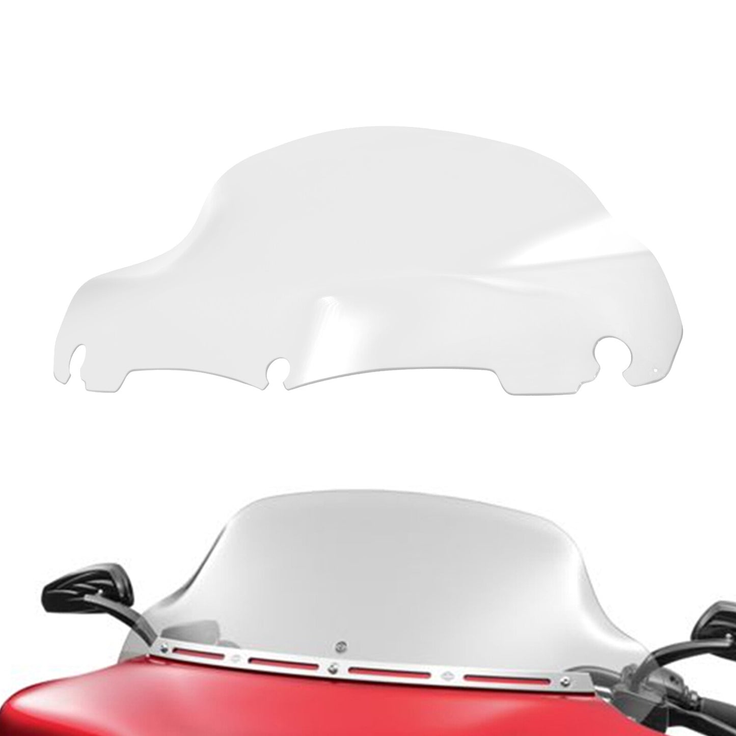 Clear 9 Wave Windshield Windscreen Fit for Harley Electra Street Glide 14-2023
