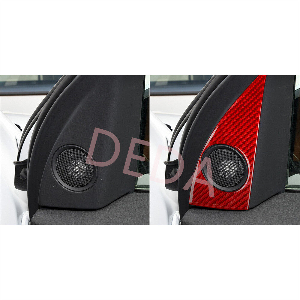 Red Carbon Fiber A Pillar Speaker Cover for Land Rover Discovery Sport 2015-2019