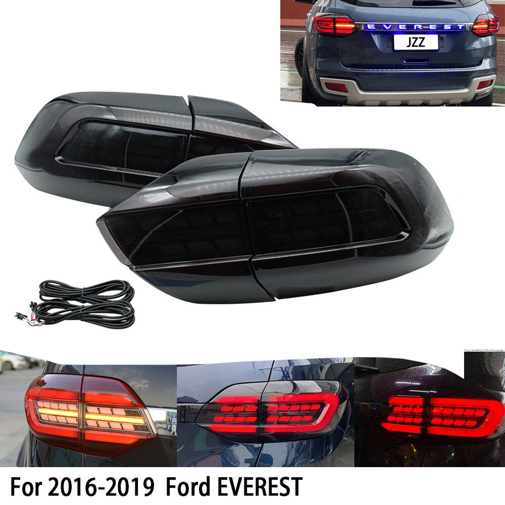 LED tail light Brake Tail Lights Smoked Rear Lamps for Ford Everest 2016-2019