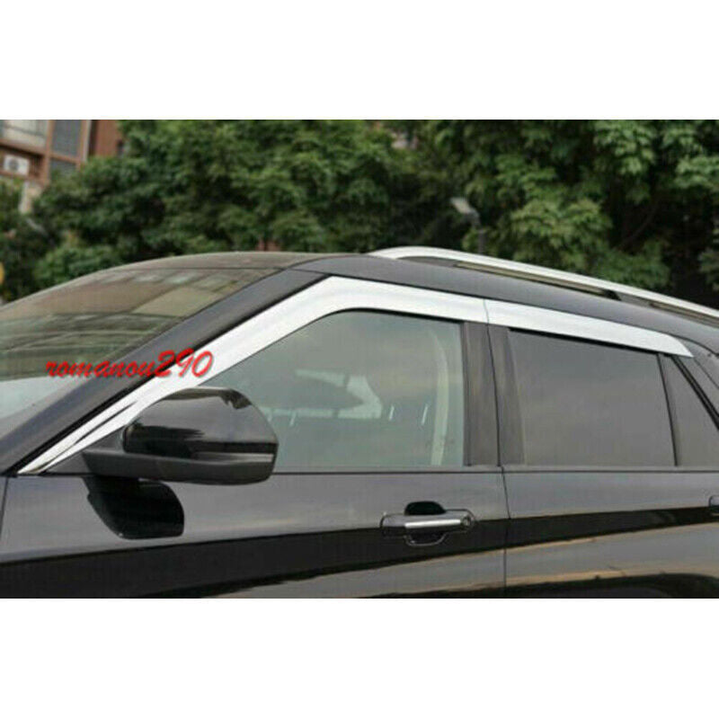for Ford Explorer 2020-2024 Chrome Window Wind Visors Rain Guard Vent Deflector