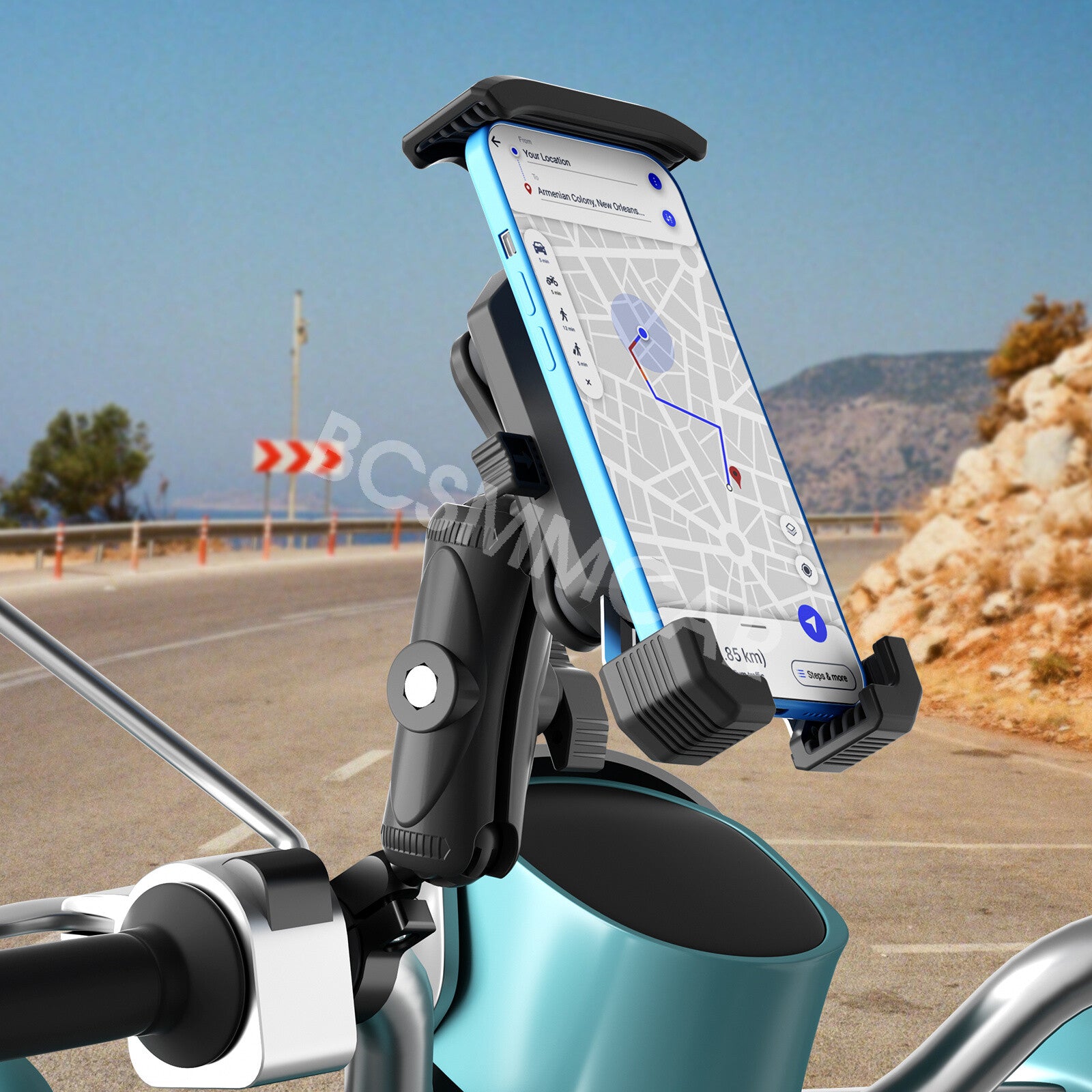 360¡ã Aluminum Motorcycle Bicycle Holder Handlebar Mount Fit For Cell Phone GPS