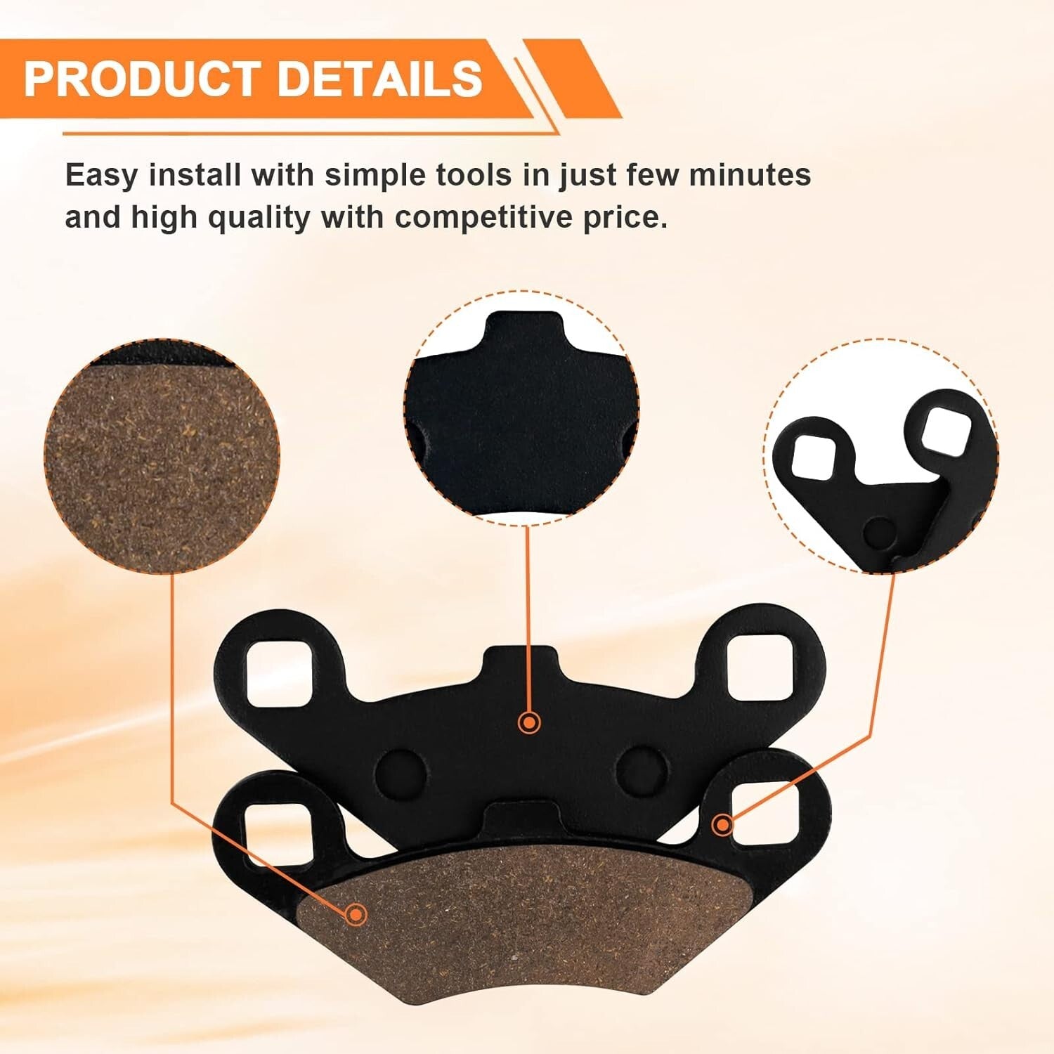 Front and Rear Brake Pad for Polaris Magnum 325 330 400 Scrambler 500 Twin 700