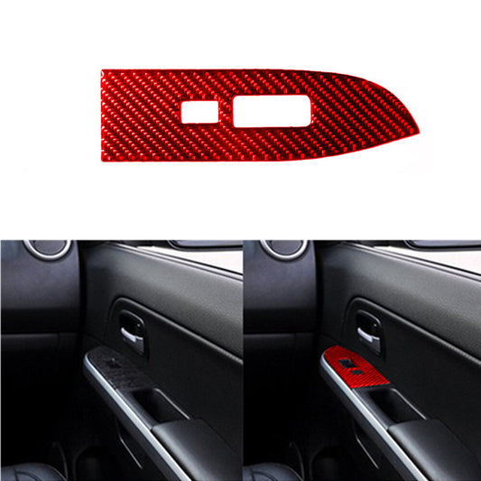 Carbon Fiber Passenger Door Control Cover Trim for Suzuki Grand Vitara 2006-2013
