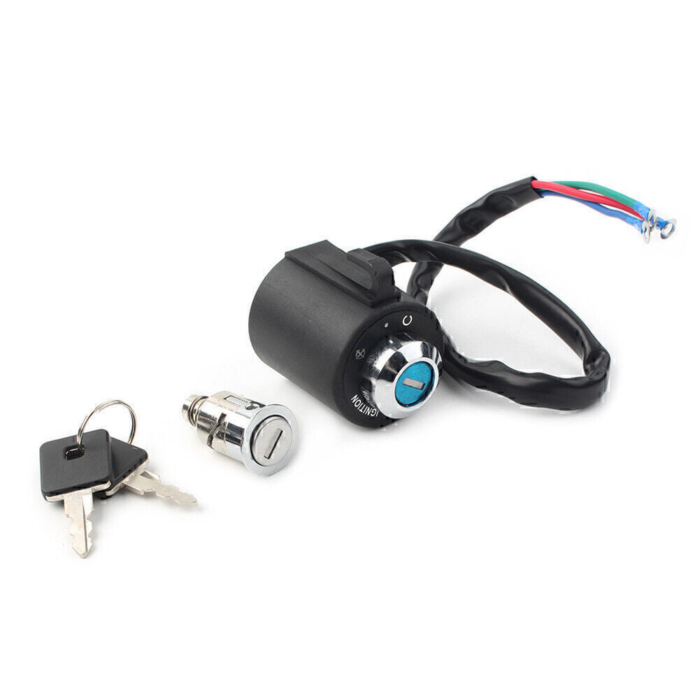 Black Ignition Key Switch Tail Box Lock Set for Harley Sportster XL 883 XL1200