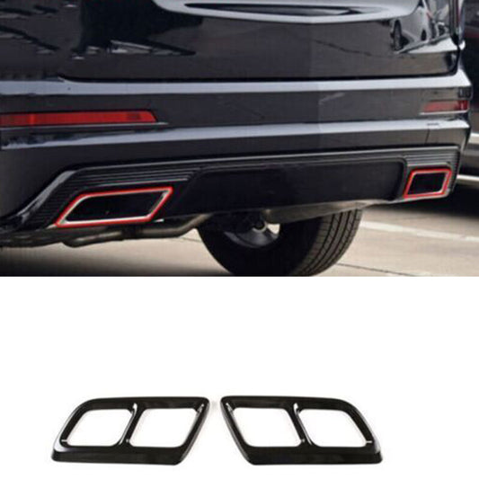 Glossy Black Rear Exhaust Muffler Tip Tail Pipe 2pcs for Cadillac XT6 2020-2022s