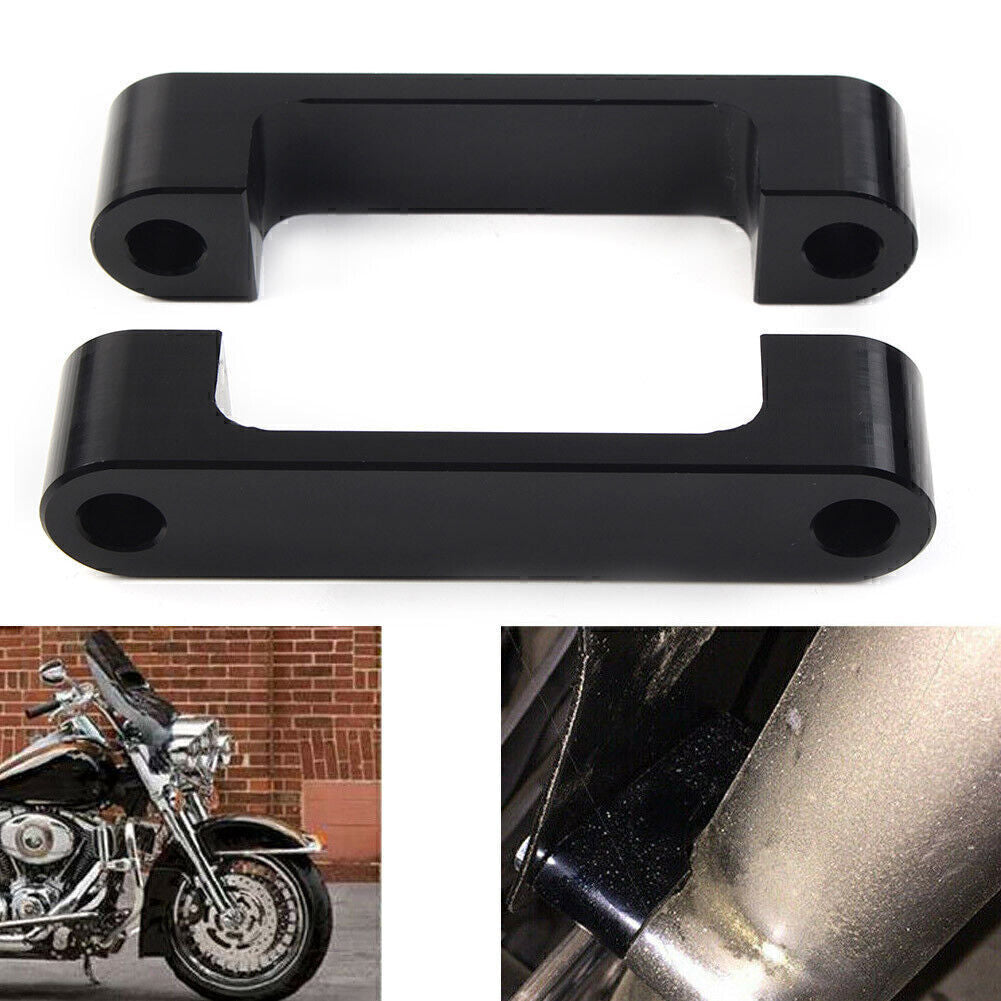 Fit for Harley Touring 1996-2013 97 Black Wrap Front Fender Brackets Spacers 30 Inch