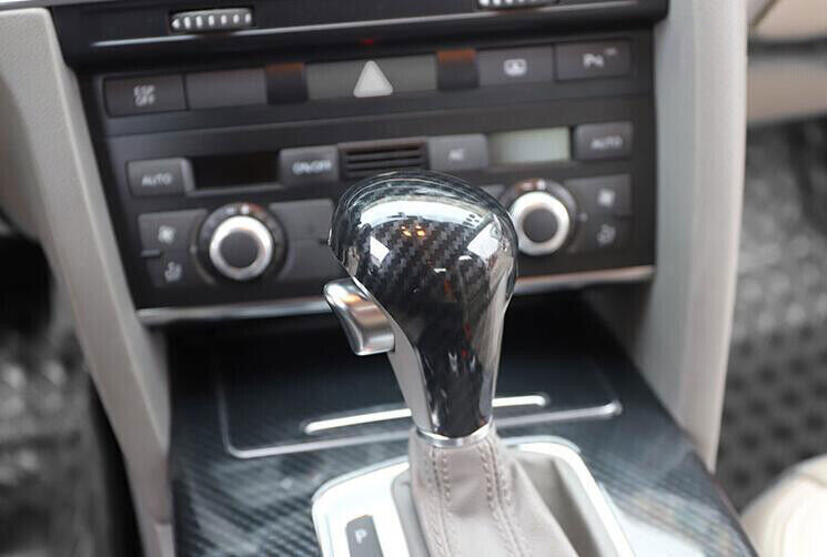 for Audi Q5 2009-12 ABS Carbon Fiber Central Console Gear Shift Knob Cover Trim