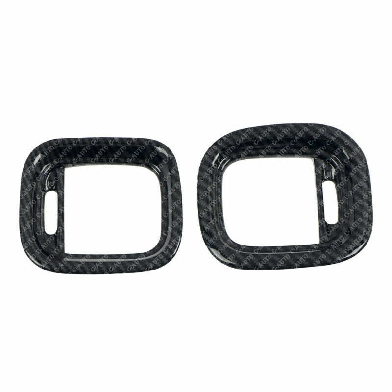 for Dodge Charger 2016-2021 2pc ABS Carbon Fiber Air Vent Cover AC Outlet Trim