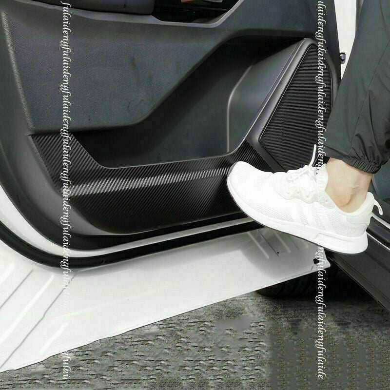 for Ford Explorer 2020-2022 Carbon fiber PU Door Anti-Kick Pad Protective Covers