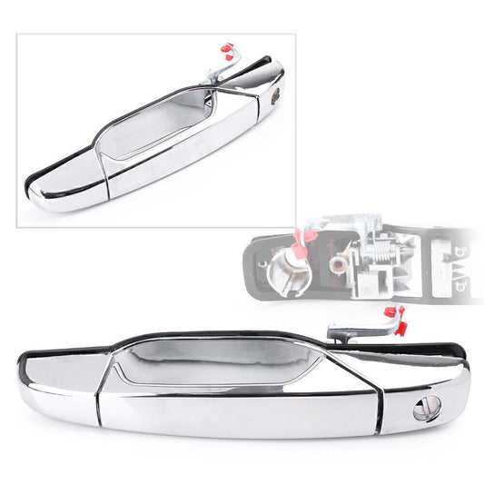 Chrome Front Driver Exterior Door Handle Bar Fit 2007-13 08 for Chevy for GMC Silverado