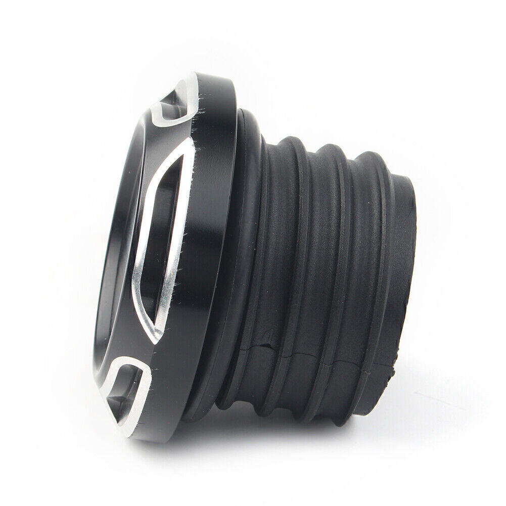 CNC Cut Gas Cap Fuel Tank Right-hand Thread for Harley Dyna Softail Black
