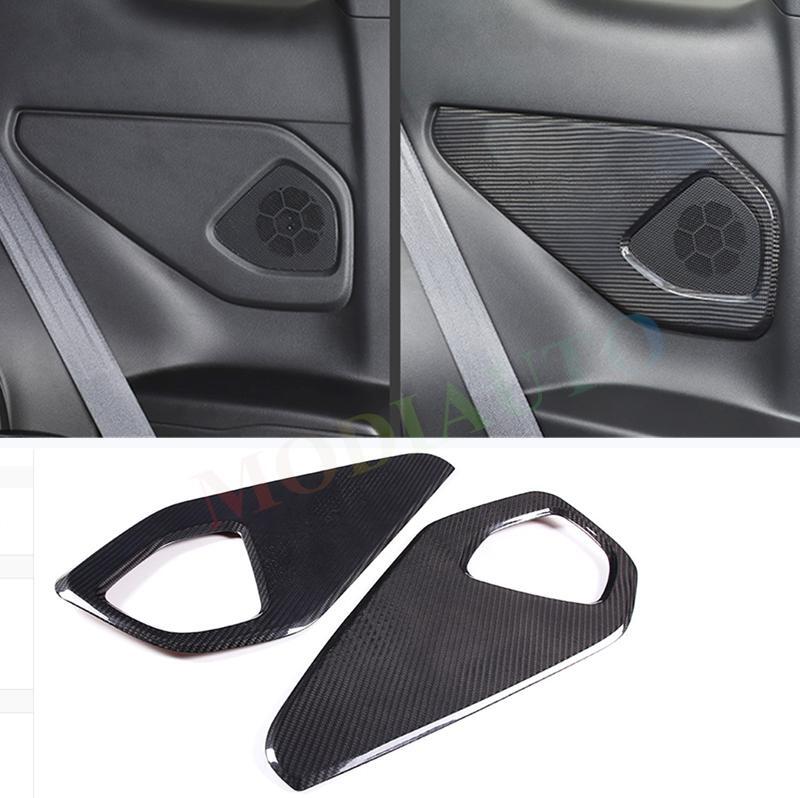 for Subaru BRZ 2022-23 Interior Rear Door Speaker Panel Trim Real Carbon Fiber