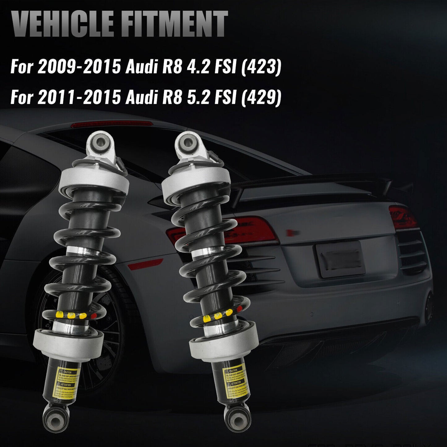 Two-piece rear hydraulic shock absorber struts suitable for Mercedes-Benz W140, C140, S500, S600 (1992-99)