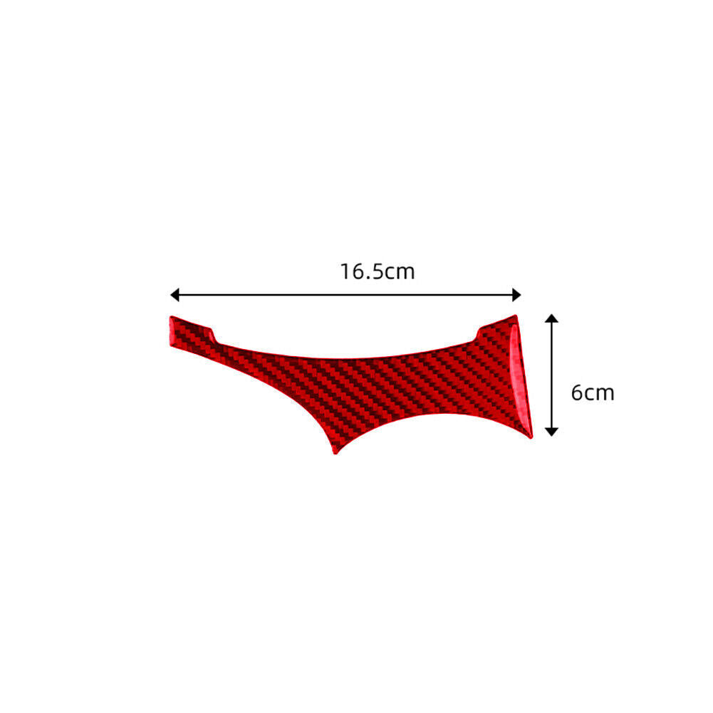 Red Carbon Fiber Console Gear Shift Lower Panel Cover Fit for BMW X3 E83 2004-10