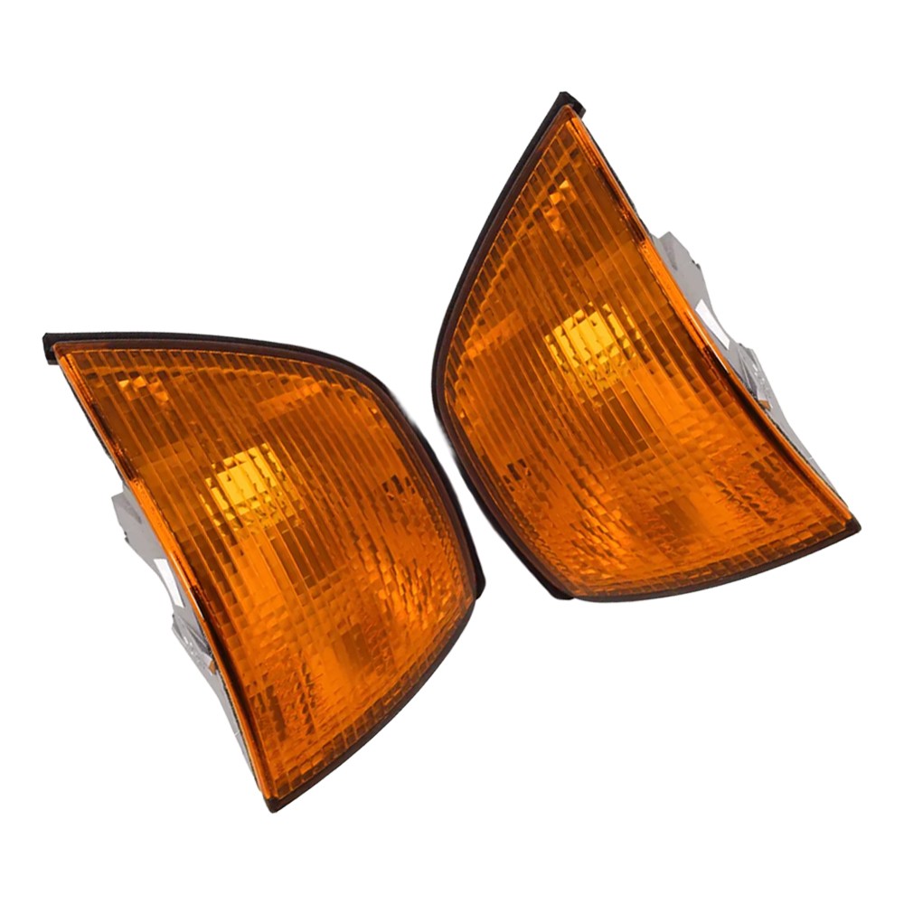 Fit For 3' E36 1992-2000 Front LH RH Turn Signal Indicator Light Cover Yellow