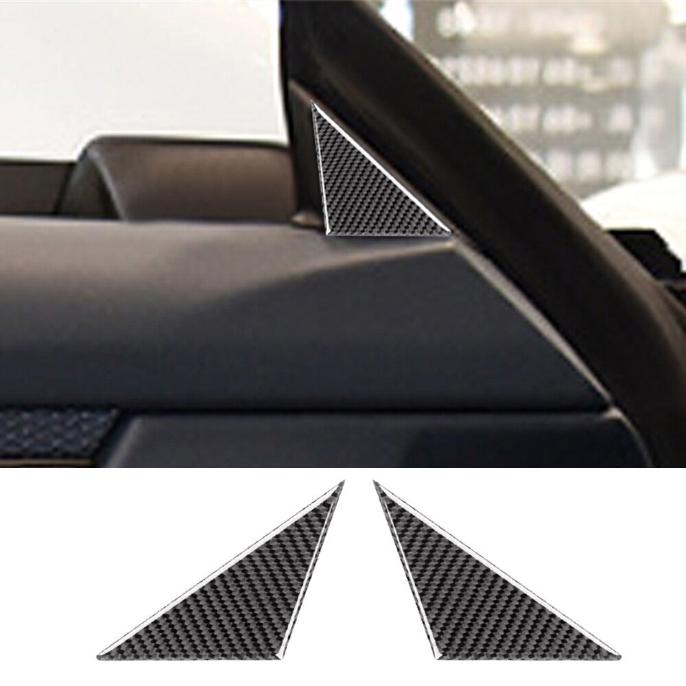 Carbon Fiber Front Door A-pillar Triangle Panel Cover for Porsche Taycan 2019-22