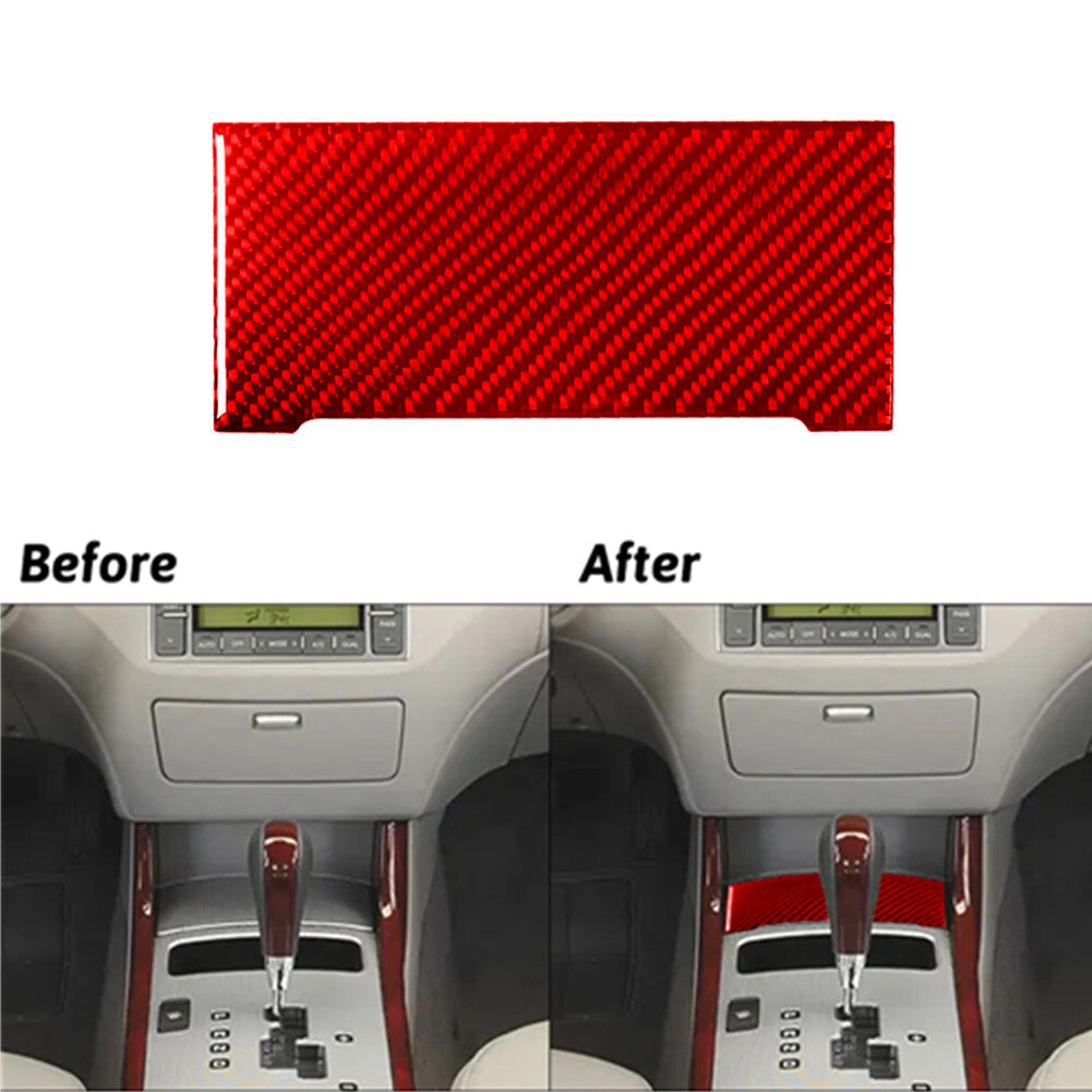Red Carbon Fiber Central Console Ashtray Cover Trim for Hyundai Azera 2006-2011
