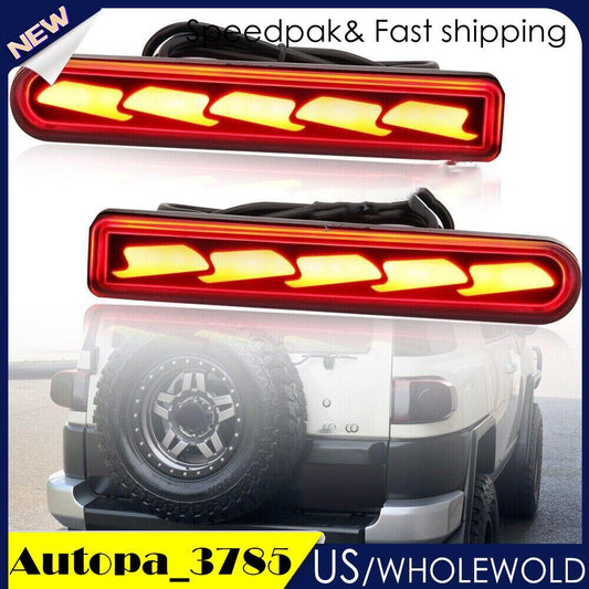 2x LED Rear Bumper Reflector Light Lamp for Toyota FJ Cruiser 2007-14 LeftRight