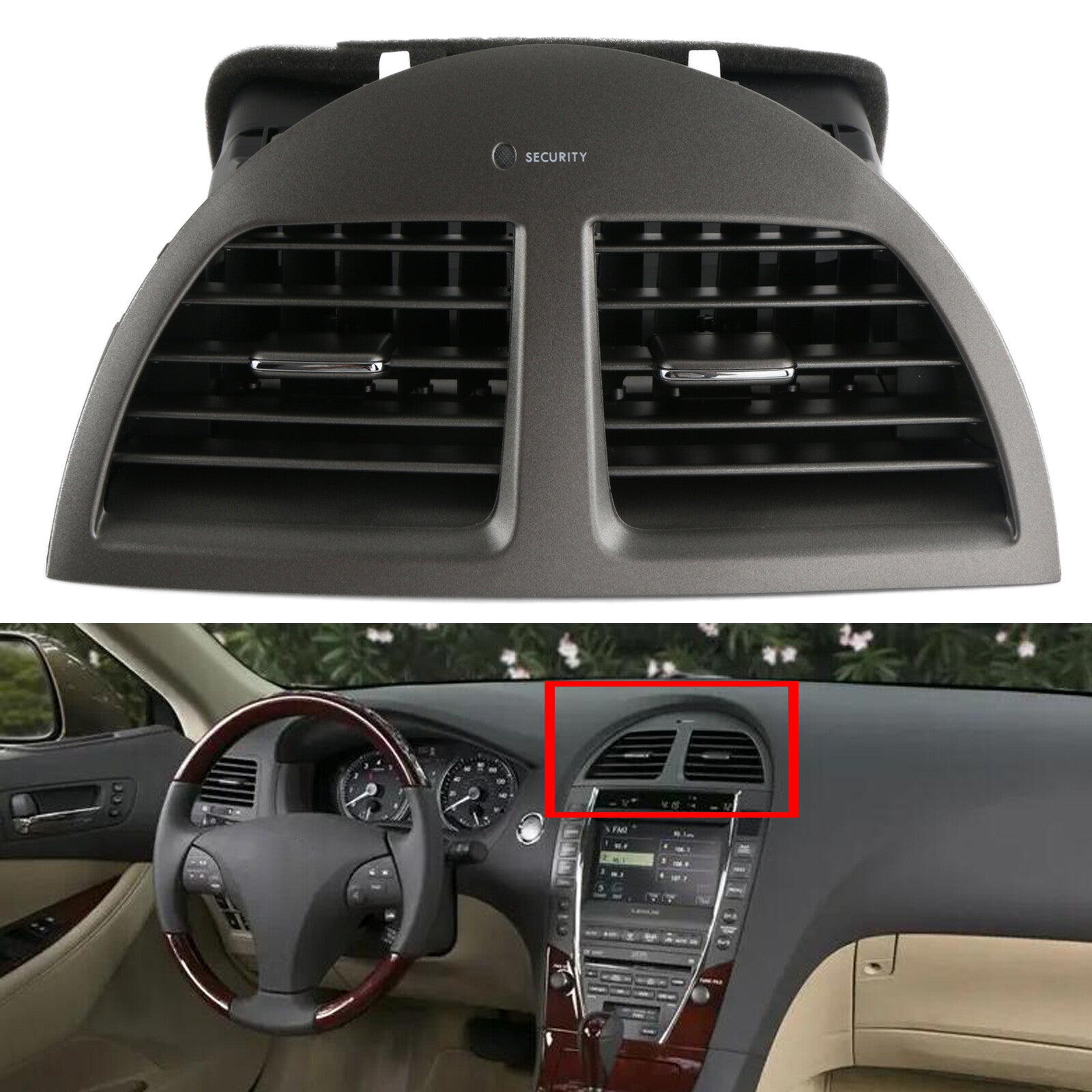 Center Dash Air Conditioning Socket Ventilation Panel for 2007-2009 for Lexus ES350 ABS 55660-33200