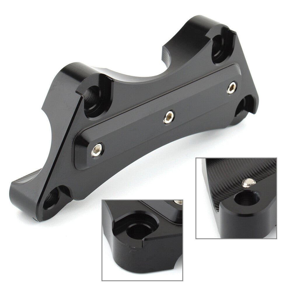 Black Handlebar Clamp Handlebar Risers Top Clamp for Harley Touring 1997-2019