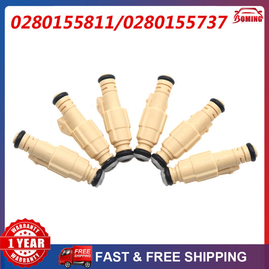 New 6x 0280155811 Fuel Injectors for Buick for Pontiac for Chevrolet 3.8L V6 0280155737