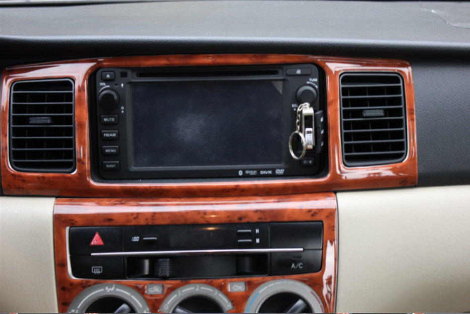 for Toyota for Corolla 03-2008 ABS Peach Wood Grain Console AC Air Outlet Frame Trim
