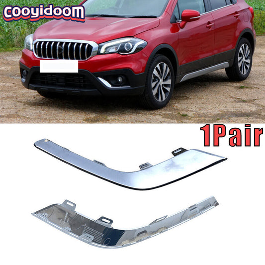 Chrome trim covers for front fog lights on for Suzuki SX4 S-Cross SX4 Crossover