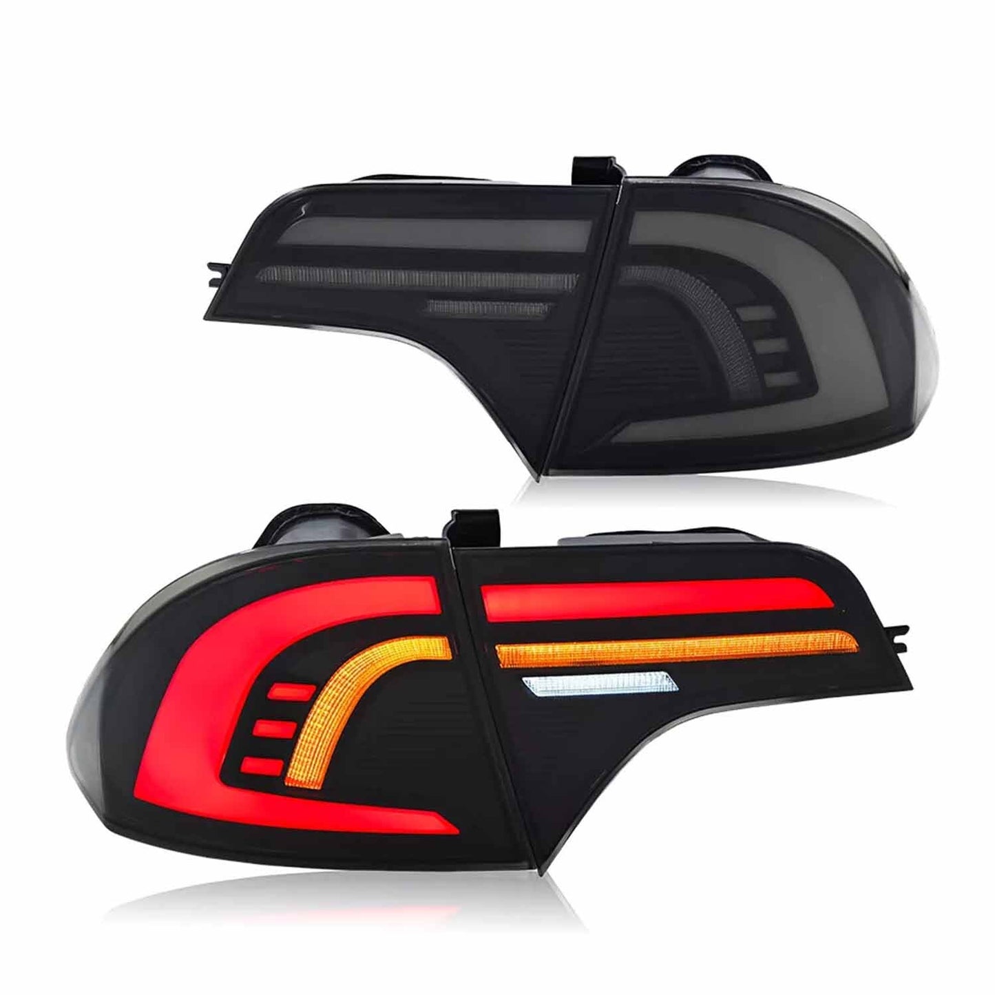 2PCS Full LED Tail Lights Fit for Honda for Civic Sedan Start up Animation 2006-2011