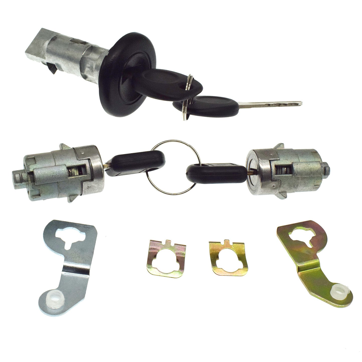 Ignition Lock Cylinder W/Keys CLIPS Set for CHEVROLET for GMC Silverado Tahoe