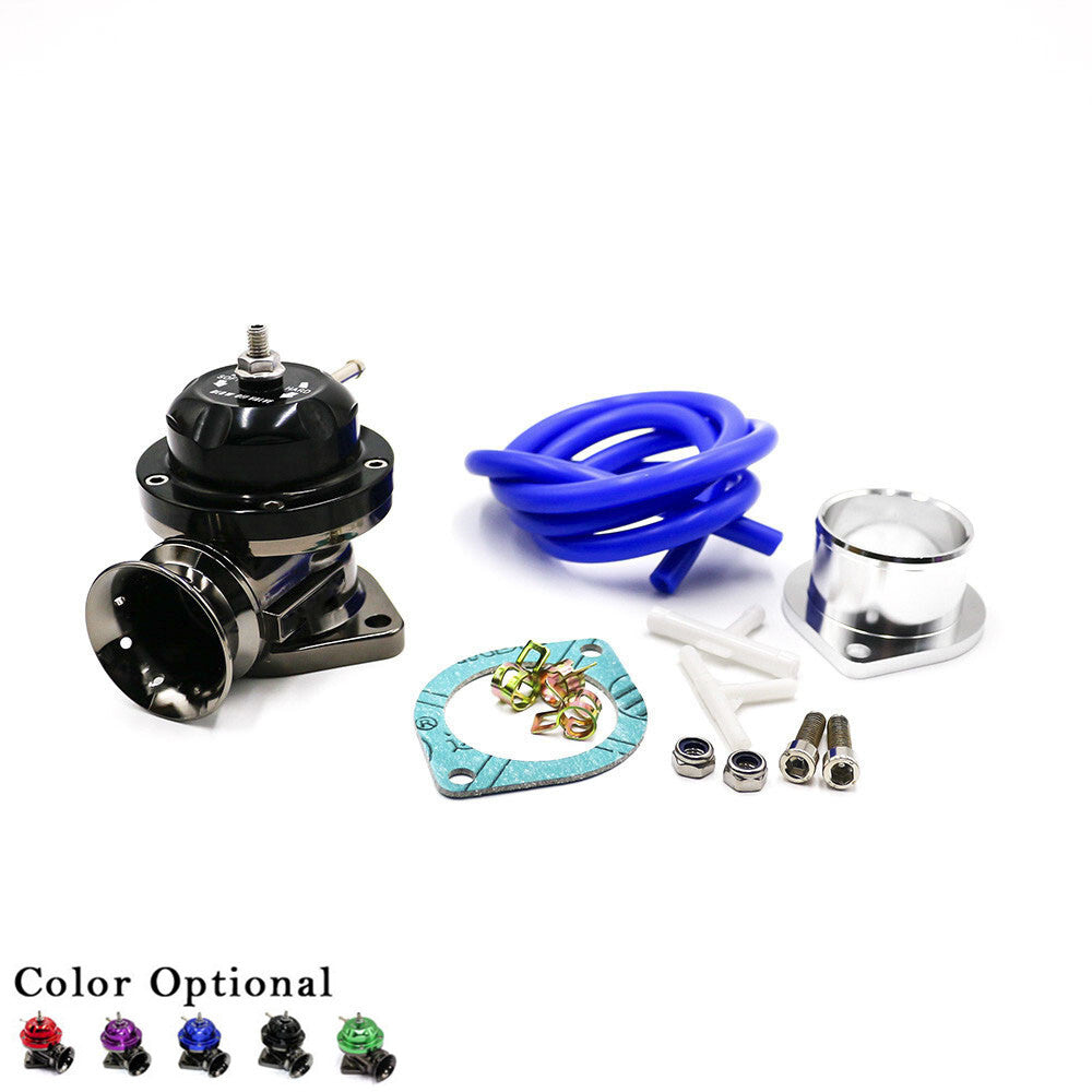 Universal Car Billet Aluminum Turbo Blow Off Valve+2.5 BOV Flange Pipe Black