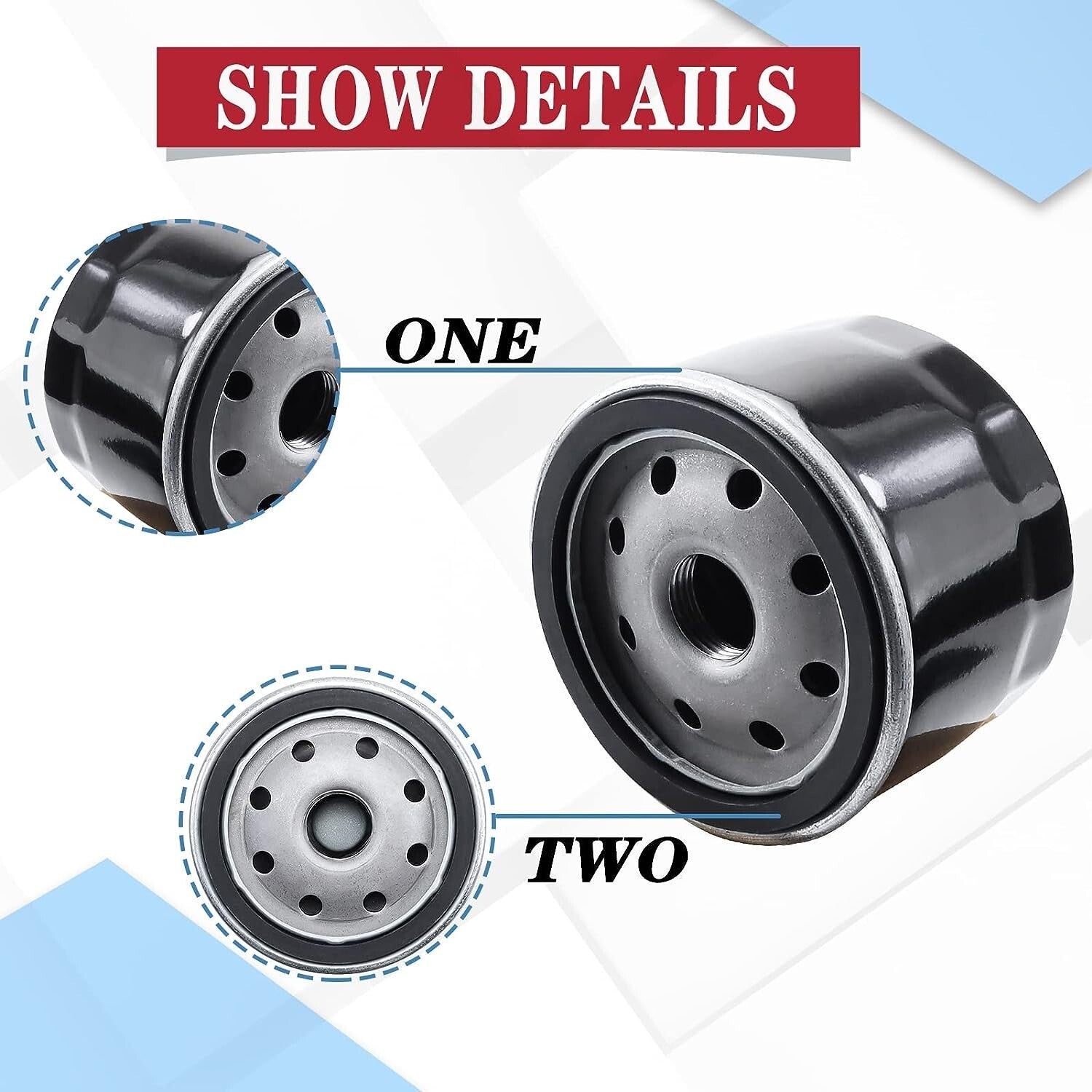 49065-7007 49065-0721 Oil Filter for Kawasaki FR691V FR651V FX600V FR730V 3Pack