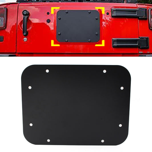 for Jeep for Wrangler JK 2007-2017 Aluminum Alloy Tailgate Vent-Plate Cover Black