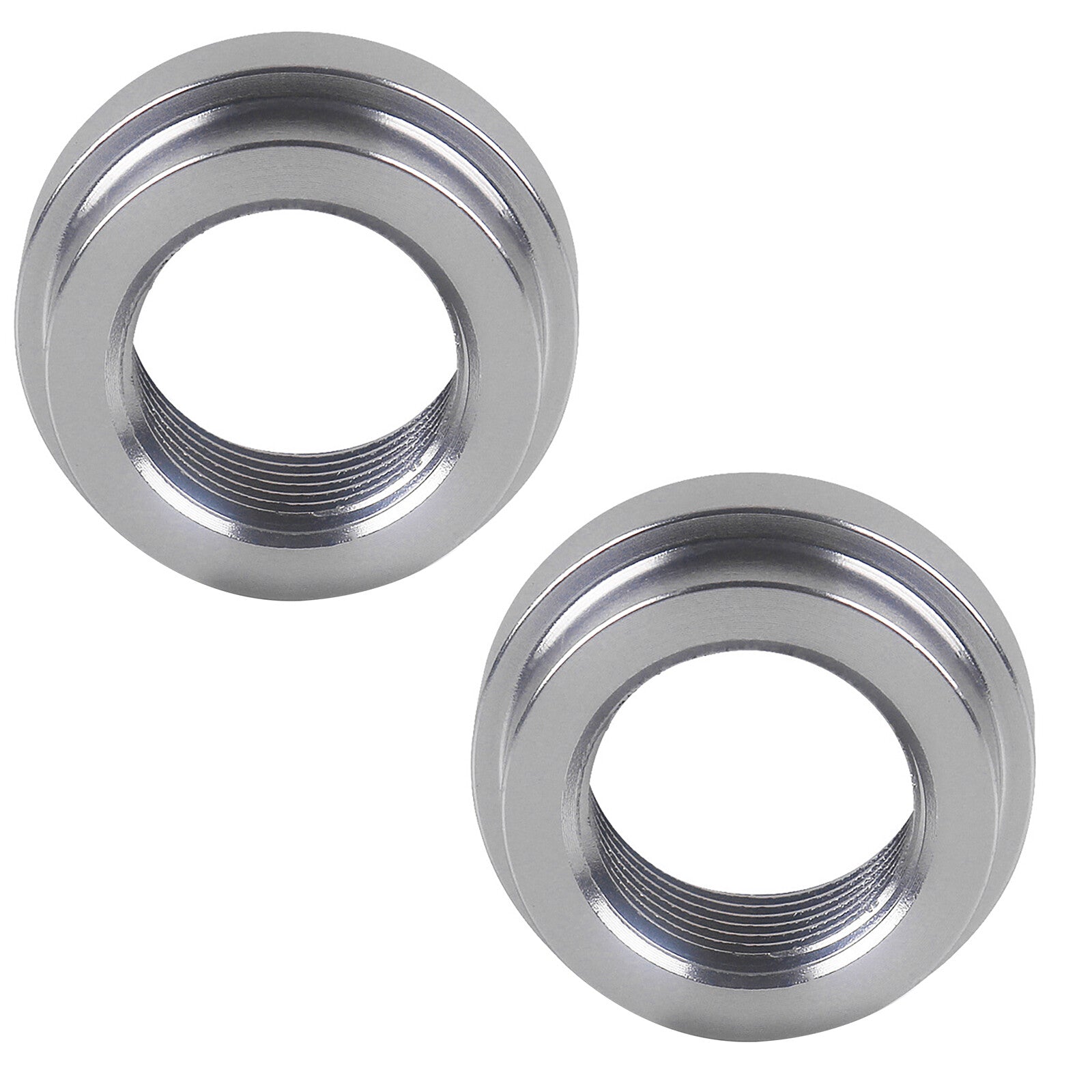 2Pcs Weld On Flange Fitting Bung Adapter 3/8 NPT Female Aluminum Accessories