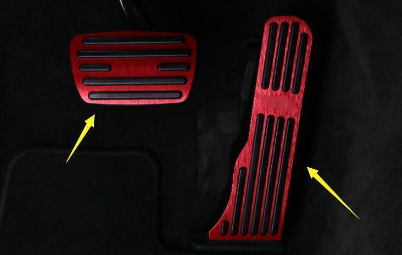 for Cadillac CT5 2020-24 Red Aluminum Brake Pedal Accelerator Pedal Cover Trims