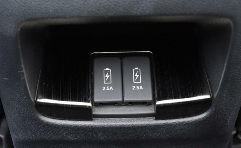 1Pcs Black Steel Rear USB Cigarette Lighter Trim for Honda CR-V CRV 2017-2021