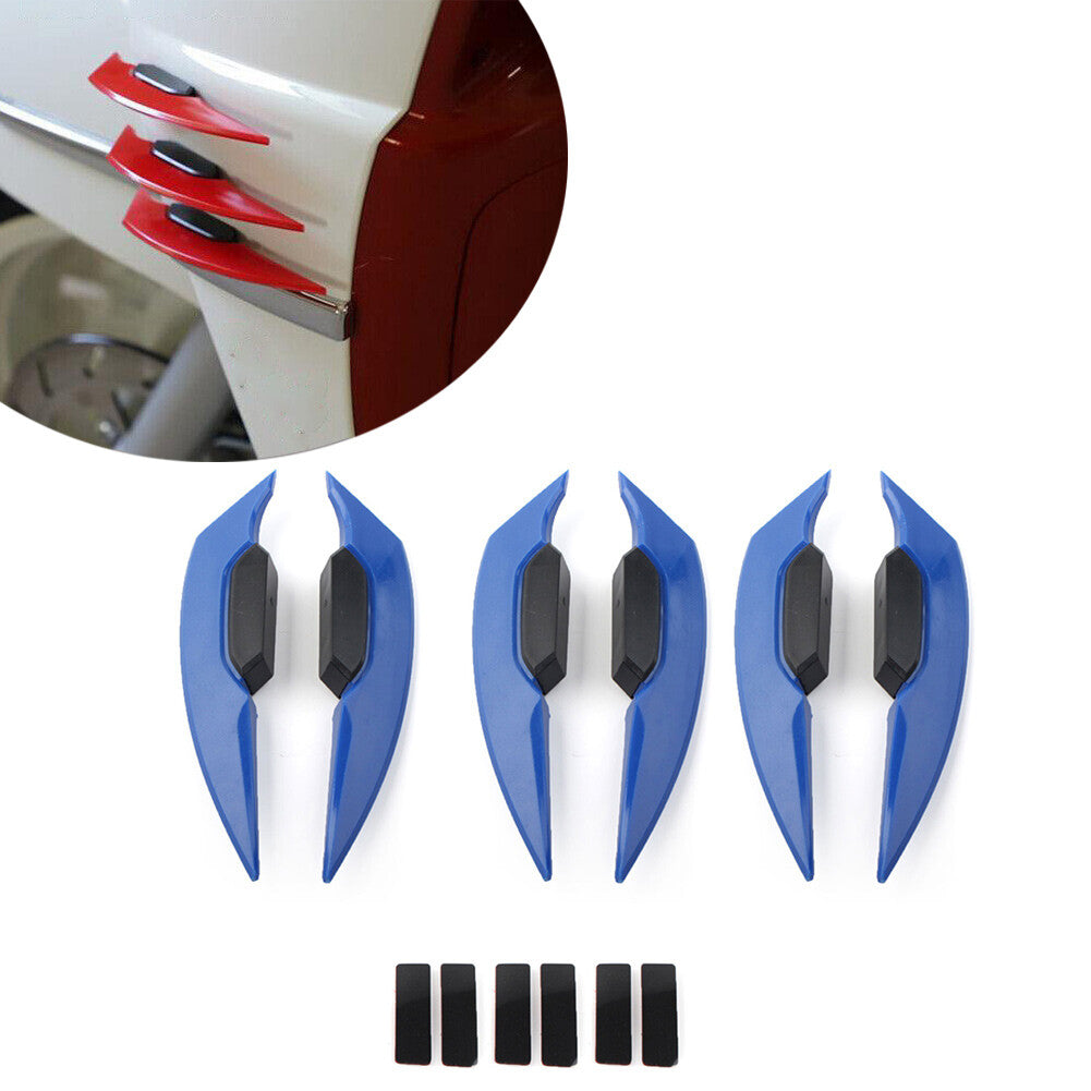 6¢ªVerkleidung Winglets Seitenspoiler Deflektor Air Wing Kit Motor Universal Blau